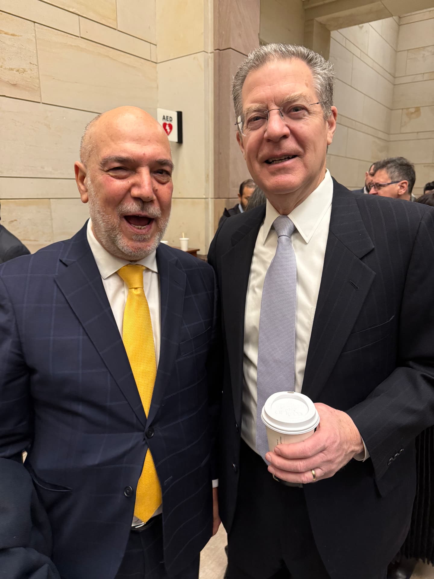 Ambassador Sam Brownback with Halil Demir, CEO of the Zakat Foundation of America