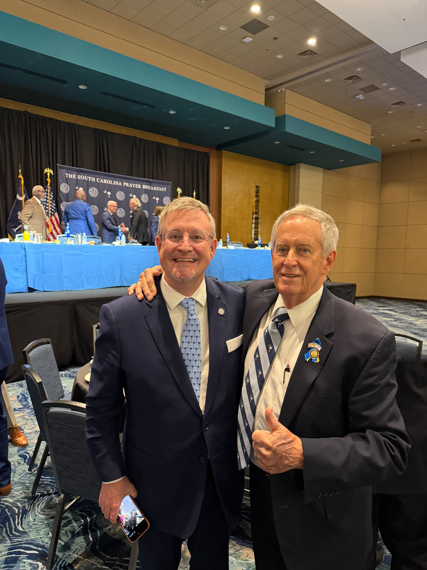 Mark J. Finlay with Congressman Joe Wilson at the South Carolina Prayer Breakfast